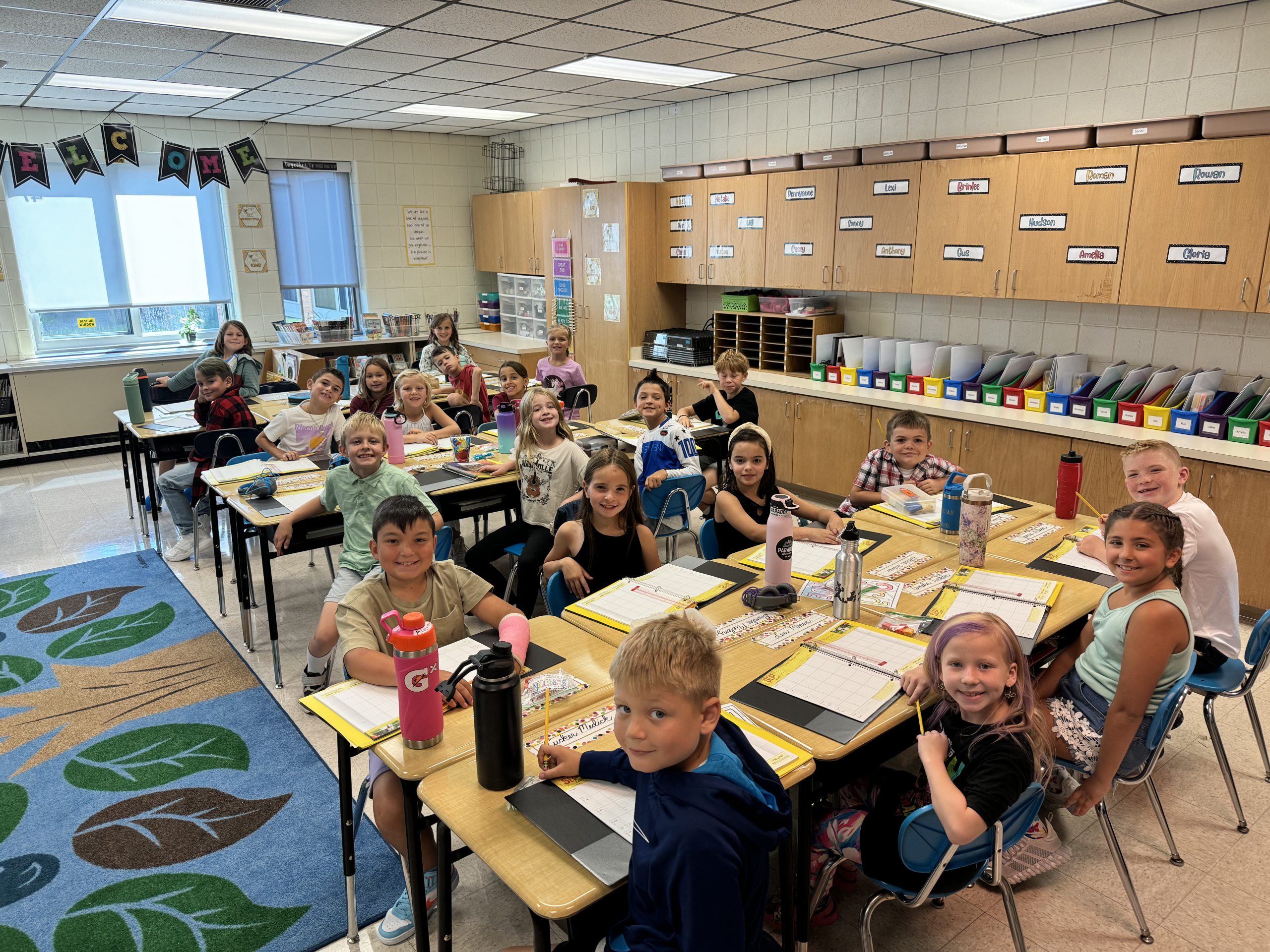 Elementary students in a classroom