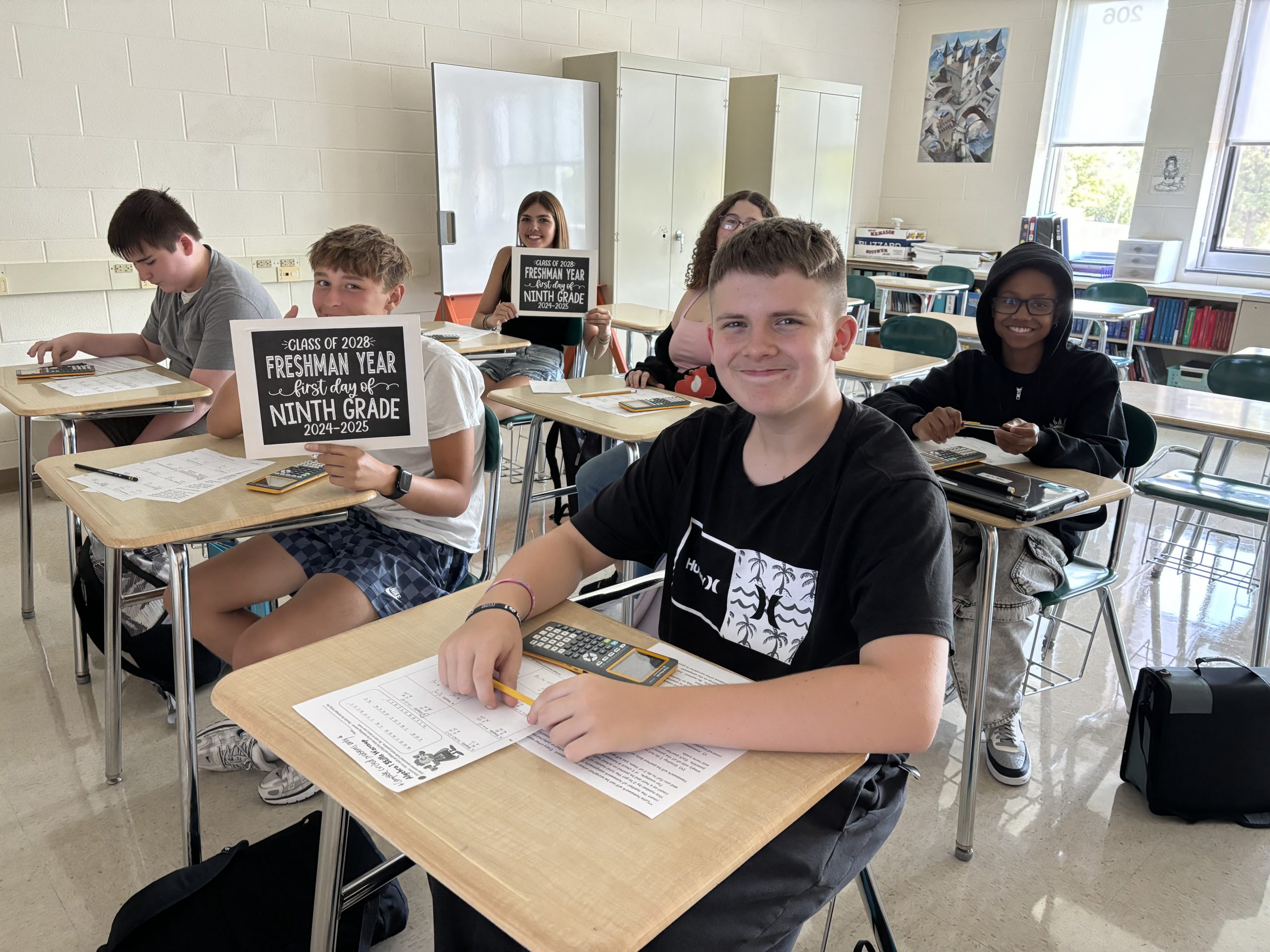 Schuylerville High School students on their first day of school