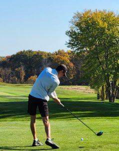 Varsity golfer Adam DeGregory