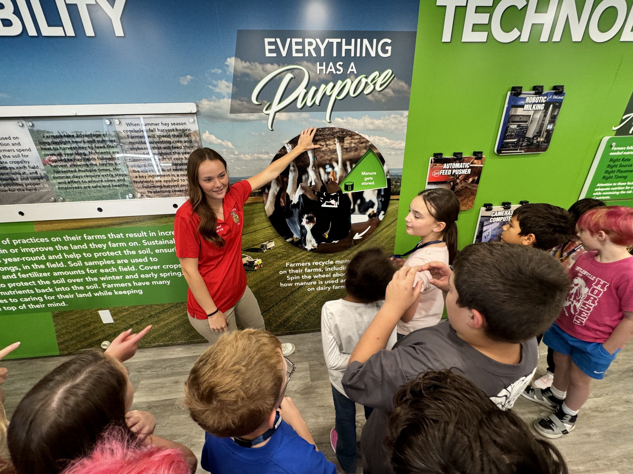 A Schuylerville FFA member presents to elementary students