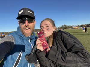 Adeline Ballou with Coach Kevin Emblidge